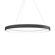 подвесной светильник с тонким кольцевым корпусом и подвесом на тросах