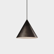 подвесной светильник конической формы из железа с узким плафоном
