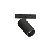 трековый потолочный спот с цилиндрическим металлическим корпусом и направленным светом