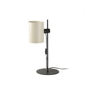 20033-80 GUADALUPE BLACK TABLE LAMP BEIGE LAMPSHADE 1xE27 настольная лампа Faro barcelona