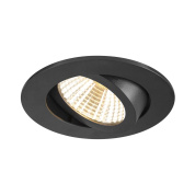 1007434 SLV NEW TRIA® UNIVERSAL 68 ROUND светильник встраиваемый с LED 8.6Вт, 2500/3000/4000K, 540/600/600лм, 38°, димм., черный