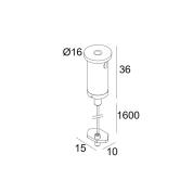 30610 0080 B Delta Light MIKALINE Подвесной трос одинарный 1,6 м