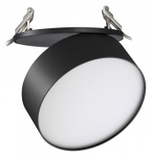 встраиваемый потолочный светильник цилиндрический черный