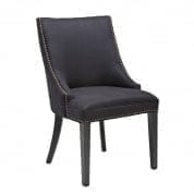 108948 Dining Chair Bermuda black/ brass nail стул Eichholtz