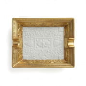 Orient ashtray - white & gold пепельница, Villari
