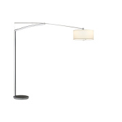 торшер с тремя абажурами из бумаги пергаментного цвета