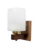 Polo Wooden Single Wall Lamp Sconce бра FOS Lighting Polo-CylinderFrost-WL1