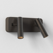 настенный двойной светильник для чтения с двумя направленными источниками света бронза