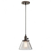 Avery 1 Light Cone Mini Pendant Olde Bronze подвесной светильник 43851OZ Kichler