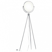 напольное зеркало с подсветкой по периметру и тонкой опорной стойкой