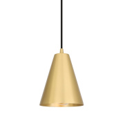 MLP418 Mullan Lighting Moya одноламповый подвесной светильник с латунным коническим плафоном