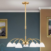 OPALDESIGN Orion люстра LU 1599/7 gold-matt/438 opal золотой