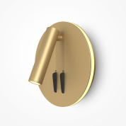 настенный светильник матово-золотой с регулируемой головкой