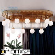 Потолочный светильник Orion Adele DLU 1660/12+4 gold-oval/149 opal sm