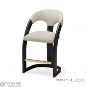 Delia Counter Stool-Ebony Cerused-Muslin Global Views стул