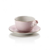 Marie-antoinette pink tea cup & saucer чашка, Villari