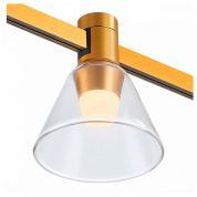 накладной потолочный светильник с прозрачным плафоном и латунным корпусом для магнитной системы FARM