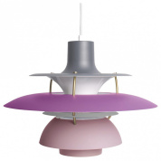 подвесной светильник с плафоном лилового оттенка