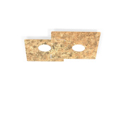 потолочный светильник прямоугольной формы с двумя плафонами