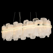 подвесная люстра с несколькими ярусами и волнистыми стеклянными элементами