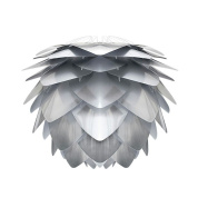 абажур с металлическими лепестками стального цвета диаметром 50 см