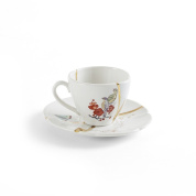 SE09642 Seletti Kintsugi кофейная пара из фарфора с позолоченным орнаментом