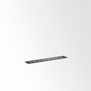 линейный встраиваемый в покрытие уличный грунтовый светильник с ячеистым антибликовым грилем