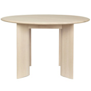 1104268283 Ferm Living Bevel круглый обеденный стол из массива дерева на массивных опорах