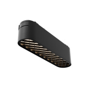 магнитный линейный светильник черного цвета с прямоугольным корпусом и утопленным источником света Radity 35мм