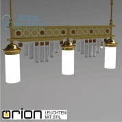 Подвесной светильник Orion ORIONtal HL 6-1553/3 gold/Prisma rot