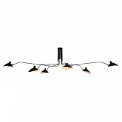 потолочная люстра на штанге с несколькими направленными плафонами