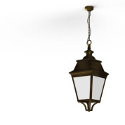 подвесной светильник бронзового цвета с прозрачным плафоном на цепи