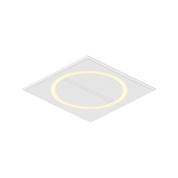 встраиваемый гипсовый потолочный светильник квадратной формы с кольцевой подсветкой