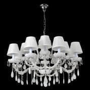 1220/312 BLANCA Crystal lux Люстра 12х60W Е14 Хром/Белый/Прозрачный Белый/Прозрачный