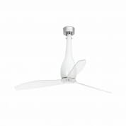 32000WP Faro ETERFAN Shiny white/transparent ceiling fan with DC motor SMART люстра-вентилятор блестящий белый