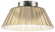 накладной потолочный светильник с рифлёным плафоном золотого оттенка