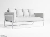 Flat 2-местный диван из термолакированного алюминия GANDIABLASCO