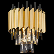 накладной потолочный светильник с чередующимися черными и золотыми элементами