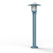 садовый фонарь голубого цвета с купольным плафоном