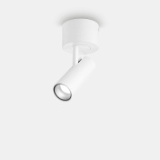 потолочный светильник белого цвета с направленным поворотным модулем