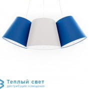 CLUSTER подвесной светильник frauMaier Cluster 3 shades Bleu/Blanc/Bleu