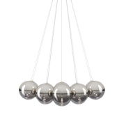 дизайнерская люстра из прозрачного хромированного стекла