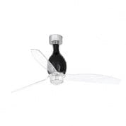 32027-10 MINI ETERFAN LED Matt black/transparent ceiling fan with DC motor люстра с вентилятором Faro barcelona