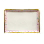 Butterfly pastel pink rectangular tray лоток, Villari