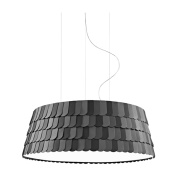 подвесной светильник с прямоугольным металлическим каркасом и LED-подсветкой