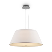 подвесной светильник с матовым стеклянным плафоном на хромовом основании