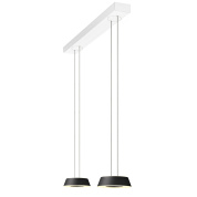 подвесной светильник с золотистыми элементами на планке