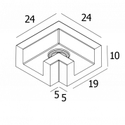 SL19 - CORNER 90° B черный Delta Light ILP