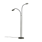 торшер с раздвоенной стойкой и поворотными прожекторными плафонами