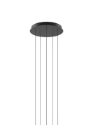 основание на пять подвесных светильников черного цвета